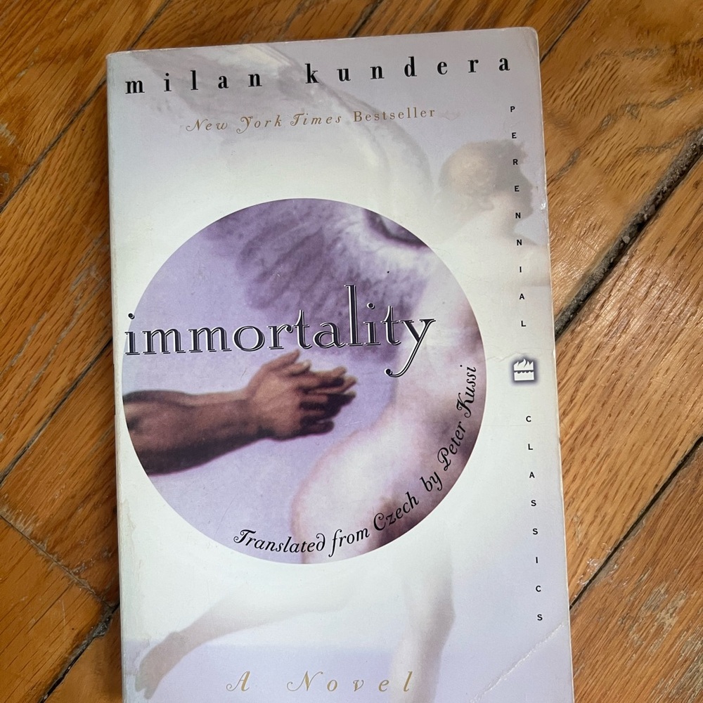 Immortality by Milan Kundera - White & Lavender Paperback